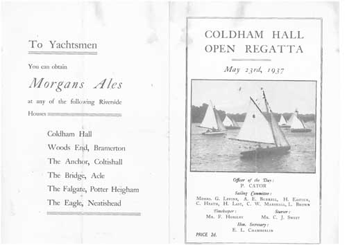Regatta programme 1934