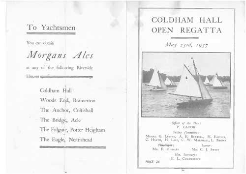 Coldham Hall regatta 1937