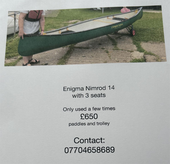 Canoe for Sale